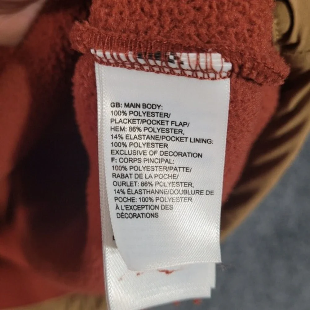 The North Face CRAGMONT Fleece Mens‎ XL 1/4 Snap Front Sherpa Rust Orange